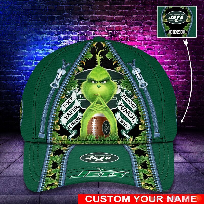 Personalized Grinch New York Jets NFL Custom Cap