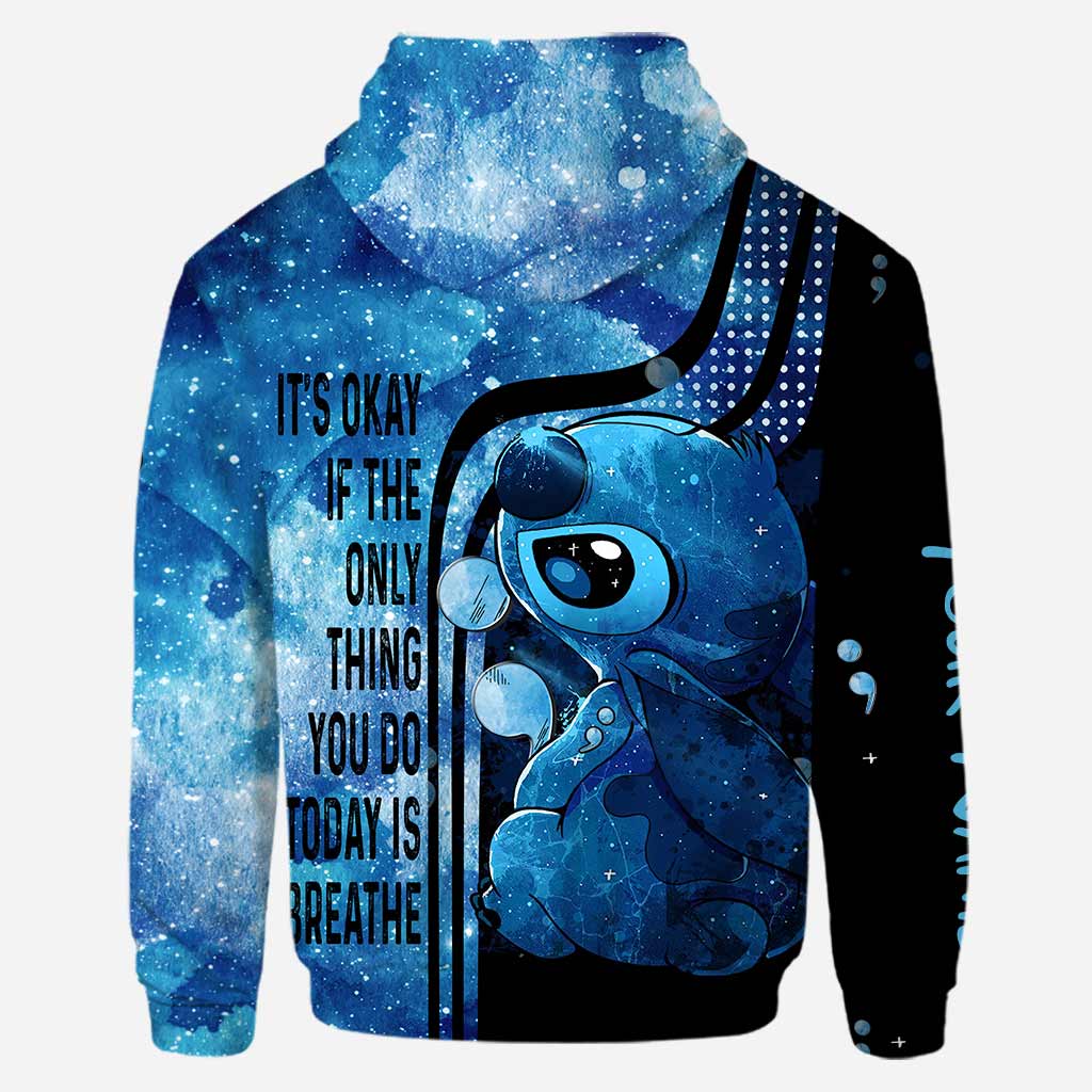 Personalized Its Okay If The Only Thing You Do Today Is Breathe 3d hoodie legging 1 2 3 4 5