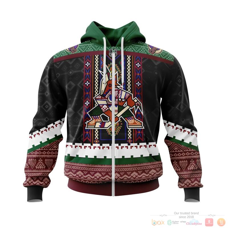 Personalized NHL Arizona Coyotes brocade pattern 3d shirt hoodie 1