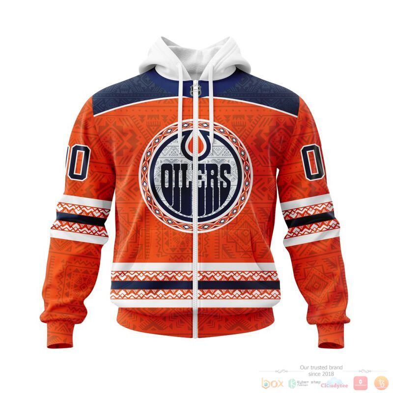Personalized NHL Edmonton Oilers brocade pattern 3d shirt hoodie 1