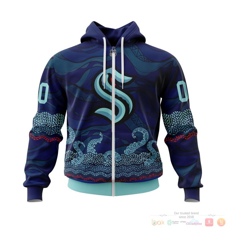 Personalized NHL Seattle Kraken brocade pattern 3d shirt hoodie 1