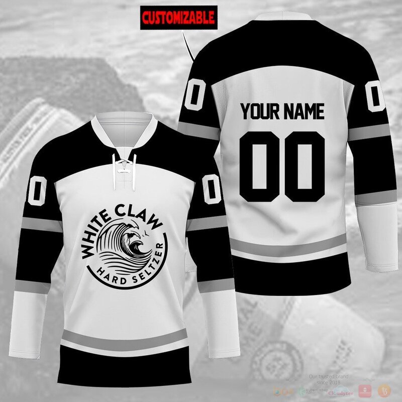 Personalized White Claw Hard Seltzer Hockey Jersey
