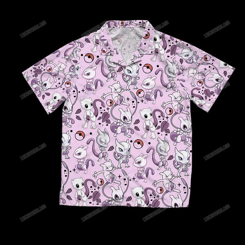 Pokemon Mewtwo Hawaiian Shirt Short
