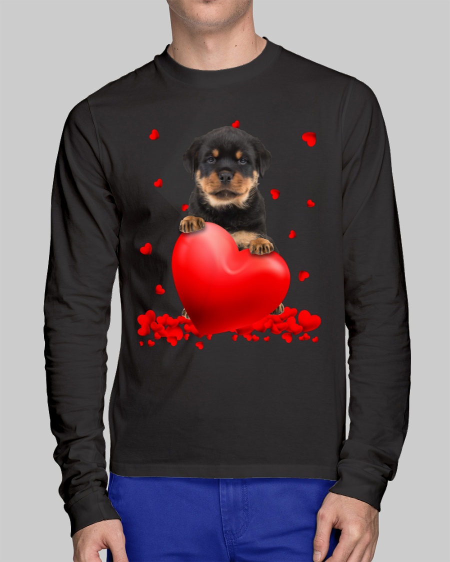 Rottweiler Valentine Hearts shirt hoodie11