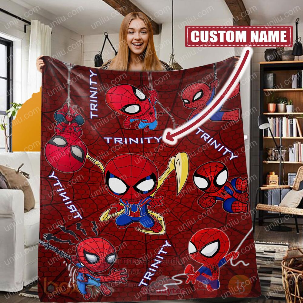 Spider Man Chipi Personalized Blanket