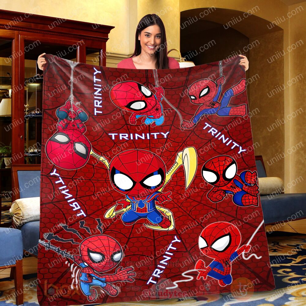 Spider Man Chipi Personalized Blanket 1