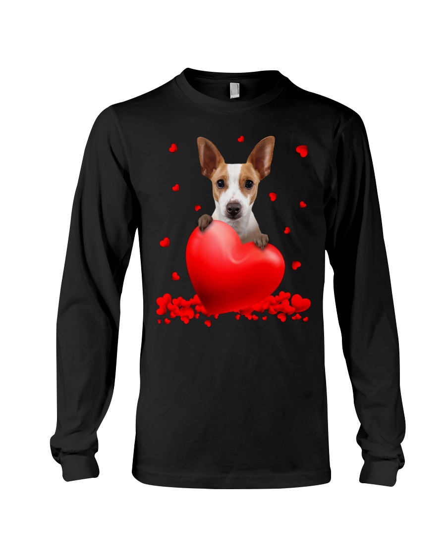 Tan Rat Terrier Valentine Hearts shirt hoodie 9