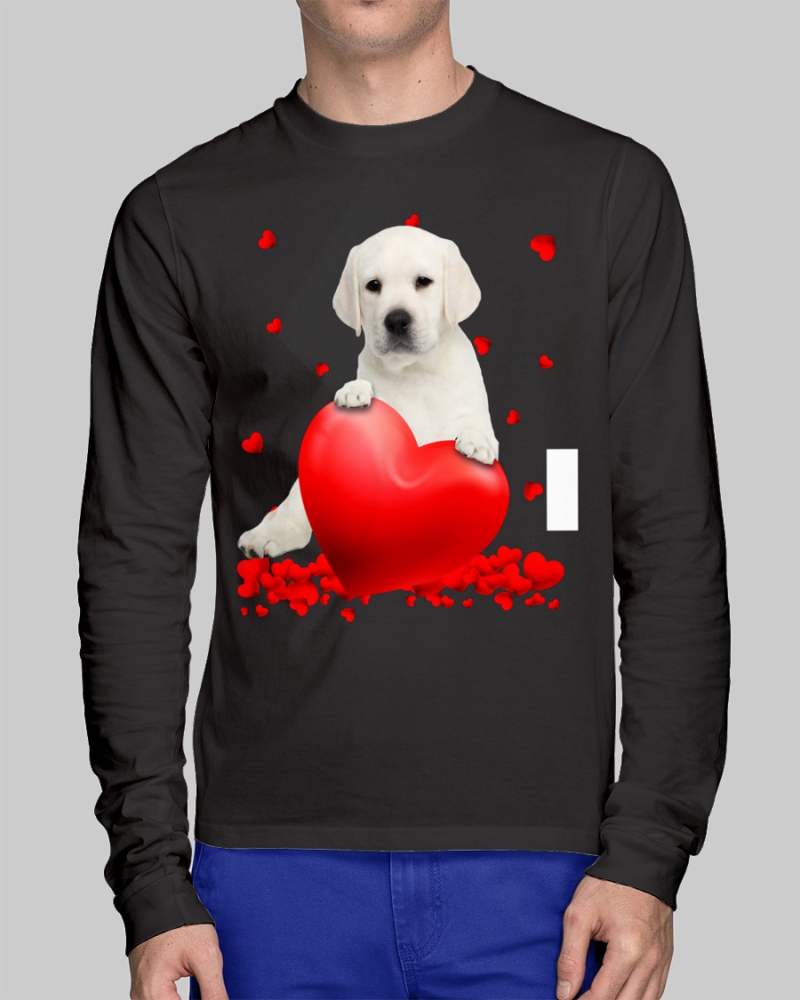 White Labrador Valentine Hearts shirt hoodie 11