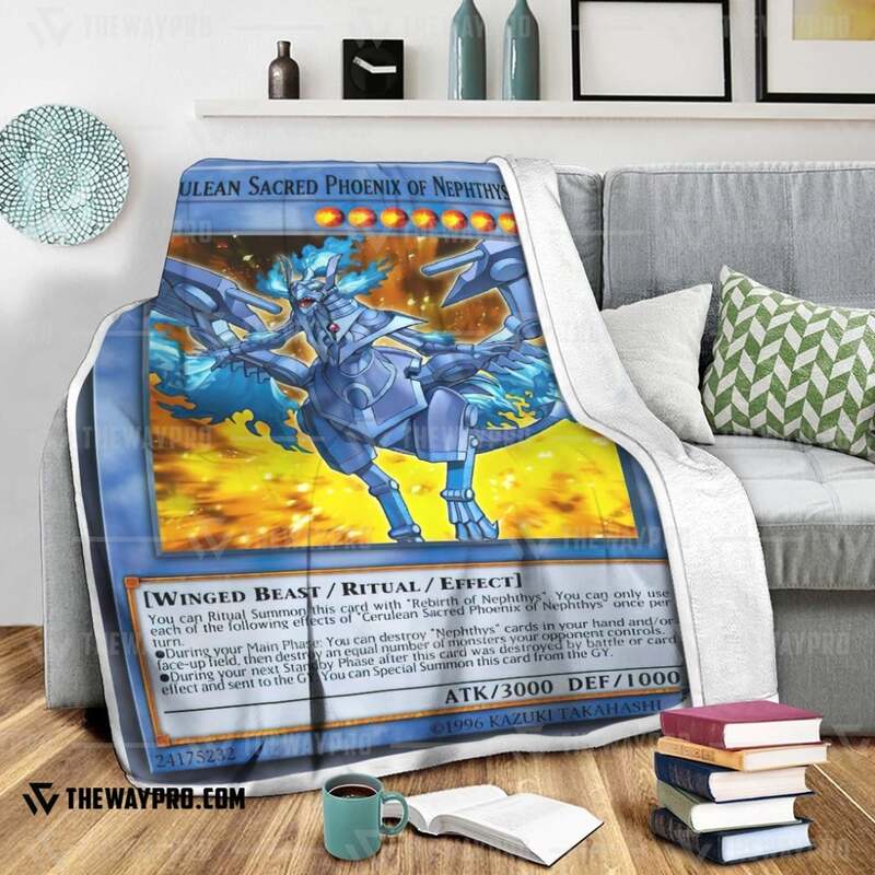 Yu Gi Oh Cerulean Sacred Phoenix Of Nephthys Blanket 1