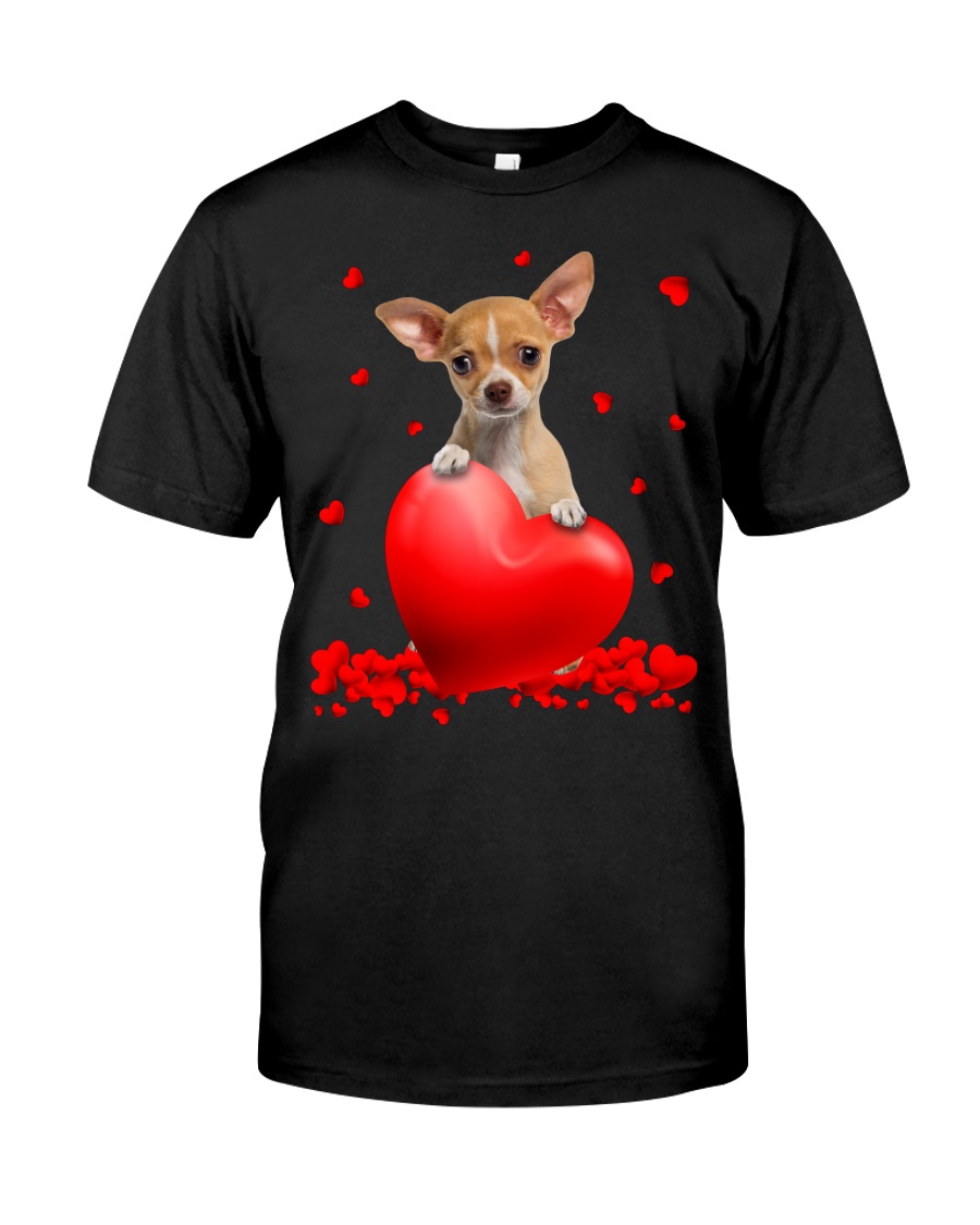 eU6F2G0F Tan Chihuahua Valentine Hearts shirt hoodie 1