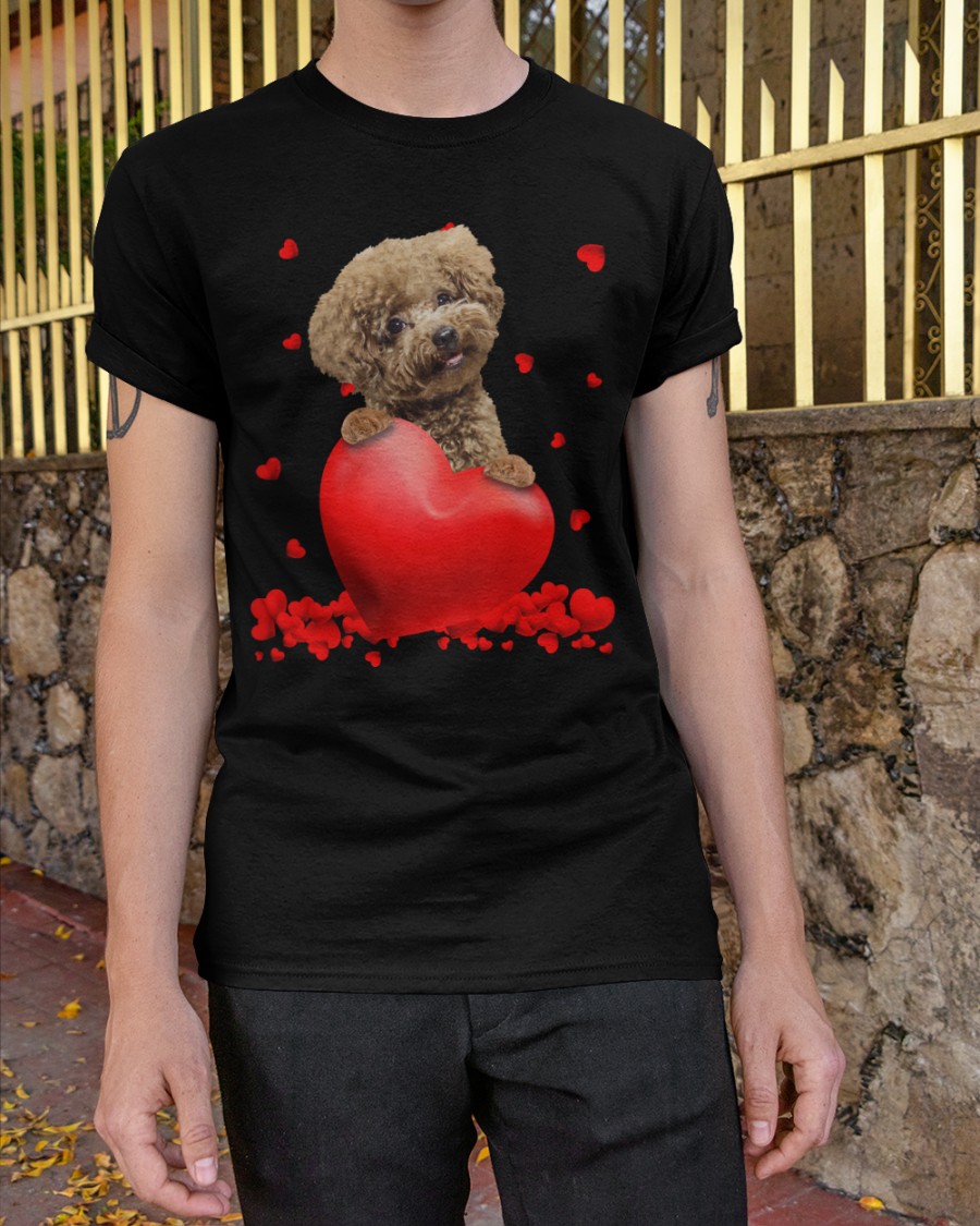 eoakwYA0 Chocolate Toy Poodle Valentine Hearts shirt hoodie 3