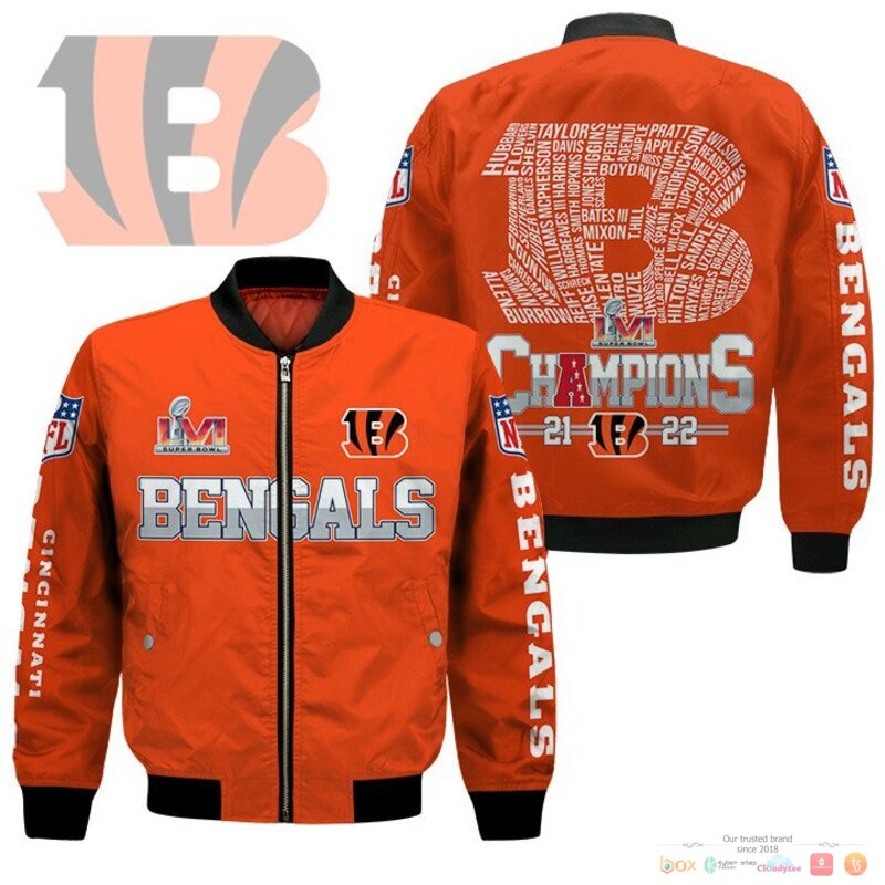 Cincinnati Bengals LVI Super Bowl Champions 2022 Bomber Jacket