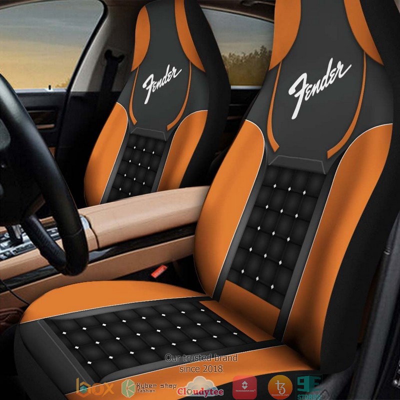 Fender Black Brown Car Seat Covers