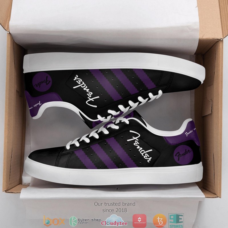 Fender Black purple Adidas Stan Smith shoes