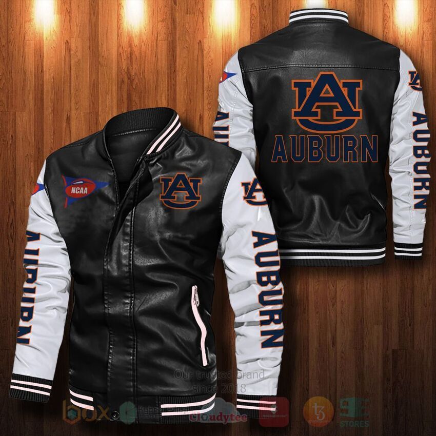 NCAA Auburn tigers Leather Bomber Jacket