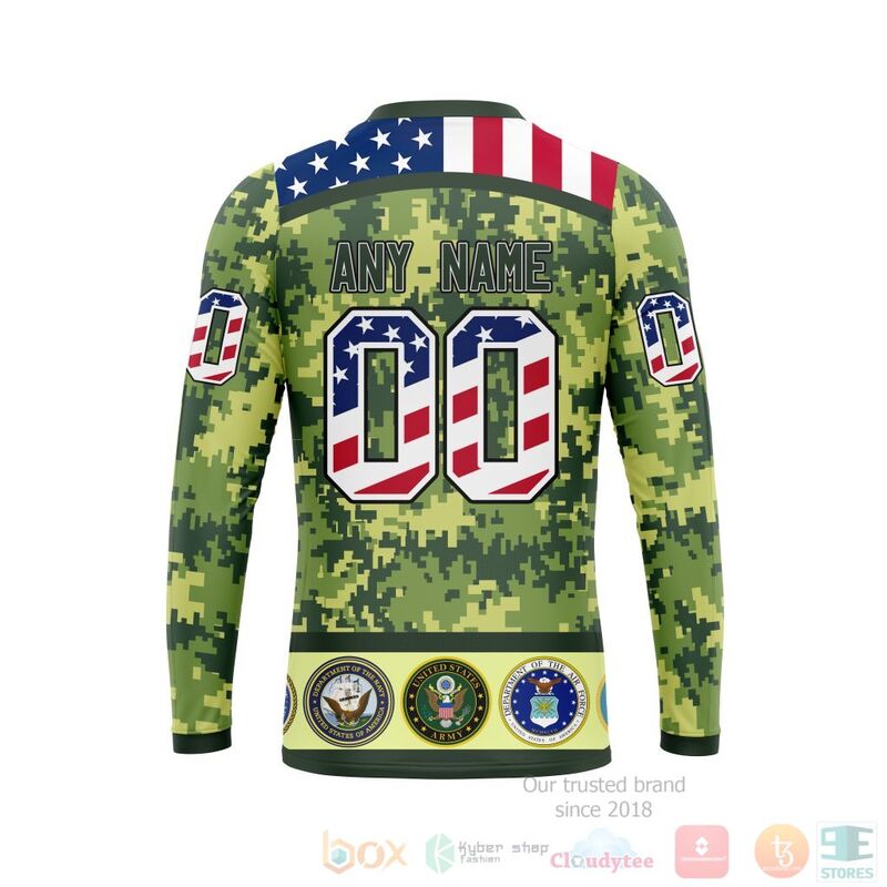 NHL Anaheim Ducks Honor Military With Green Camo Color 3D Hoodie Shirt 1 2 3 4
