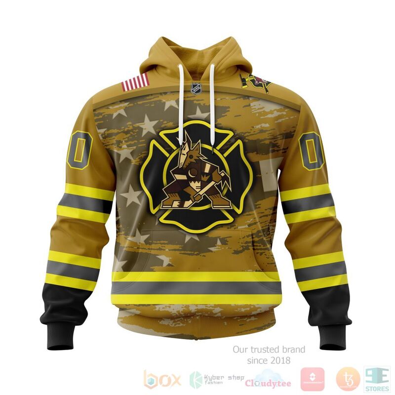 NHL Arizona Coyotes Honnor Firefighter Yellow 3D Hoodie Shirt