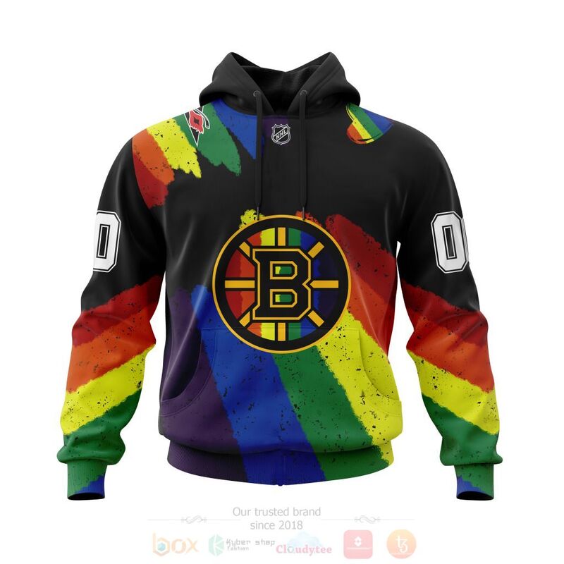 NHL Boston Bruins LGBT Pride Personalized Custom 3D Hoodie Shirt