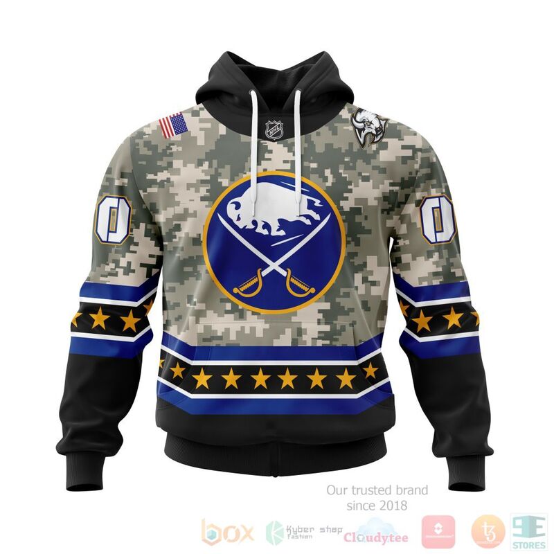 NHL Buffalo Sabres Honor Military With White Camo Color 3D Hoodie Shirt