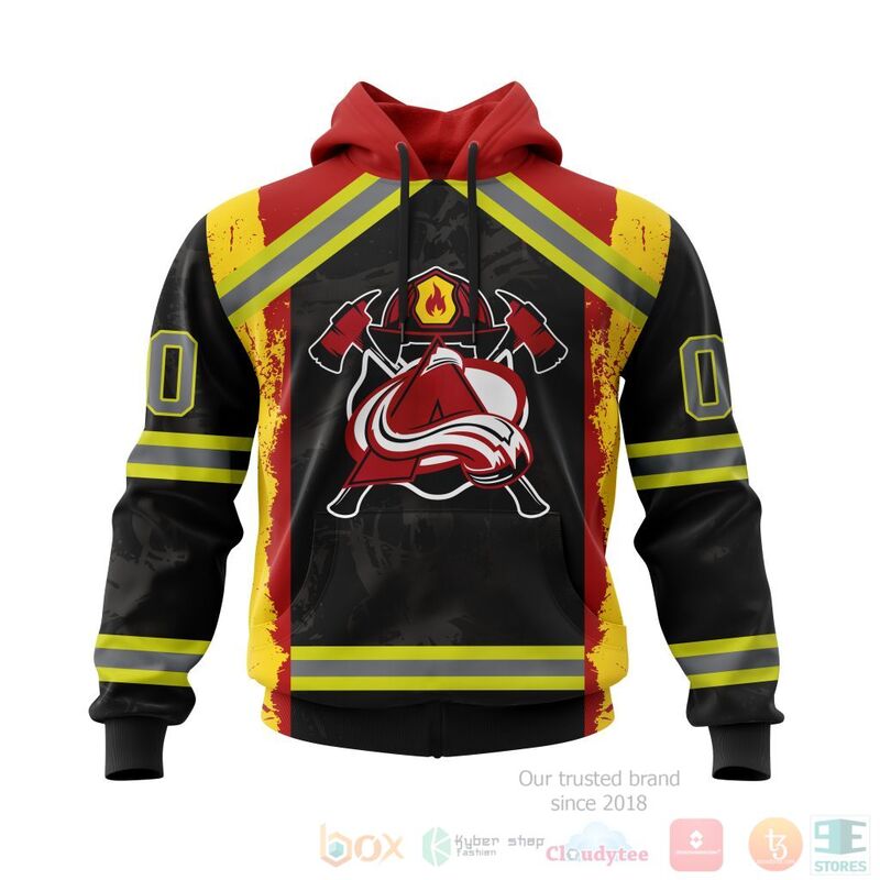 NHL Colorado Avalanche Honnor Firefighter Black 3D Hoodie Shirt