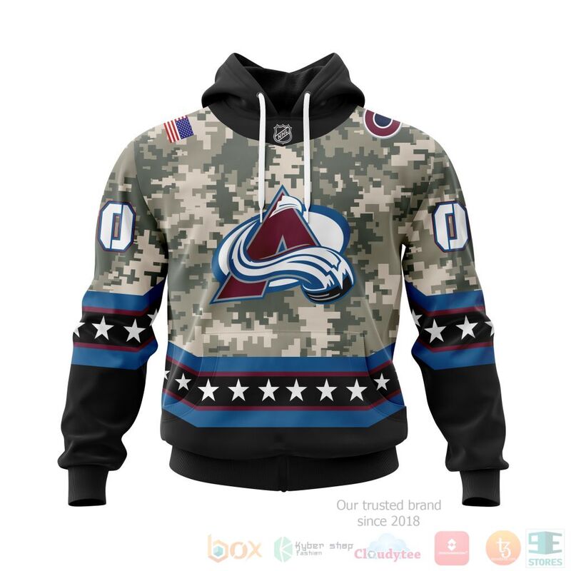 NHL Colorado Avalanche Honor Military With White Camo Color 3D Hoodie Shirt