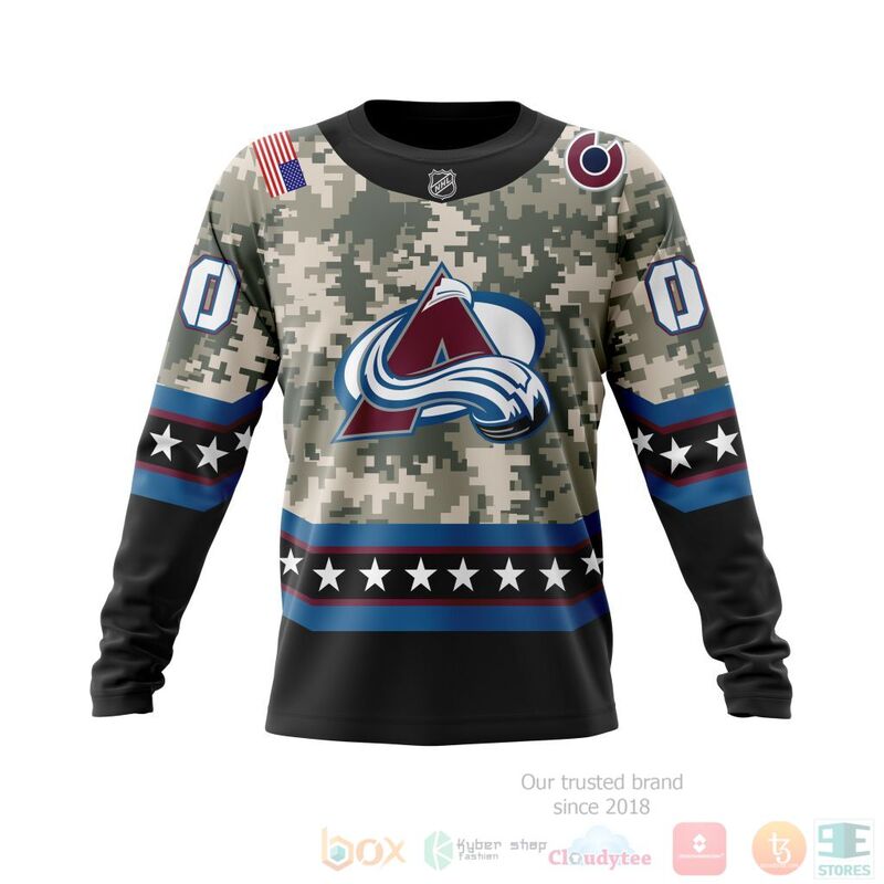NHL Colorado Avalanche Honor Military With White Camo Color 3D Hoodie Shirt 1 2