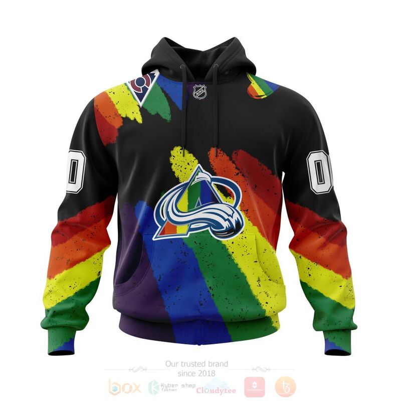 NHL Colorado Avalanche LGBT Pride Personalized Custom 3D Hoodie Shirt