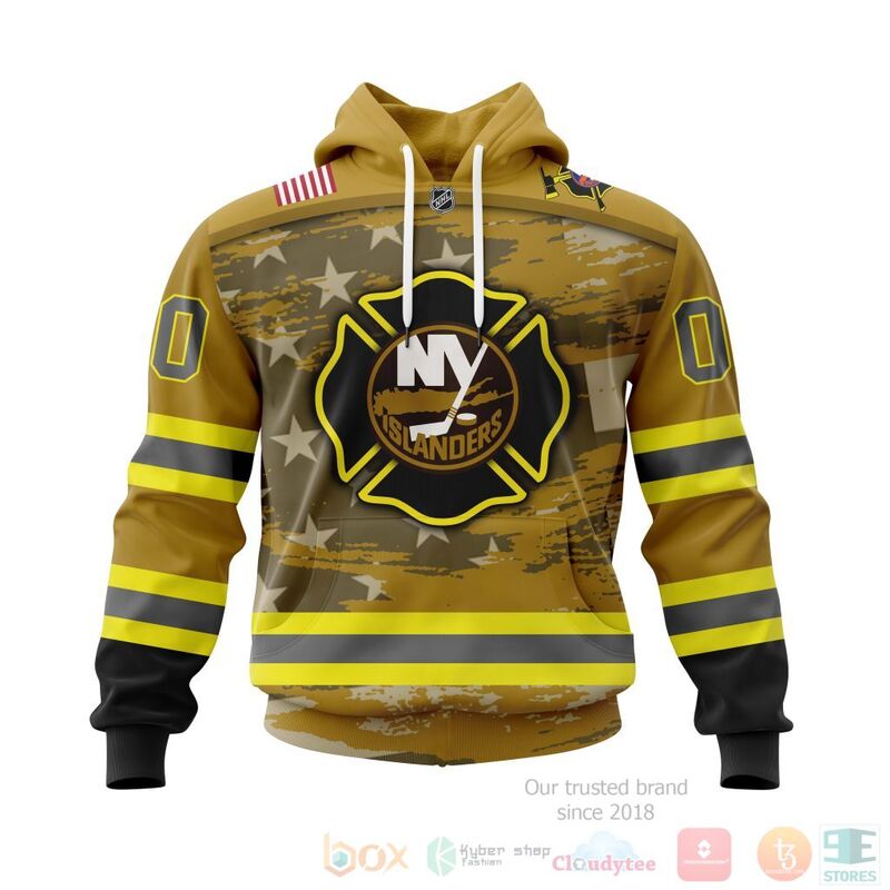 NHL New York Islanders Honnor Firefighter Yellow 3D Hoodie Shirt