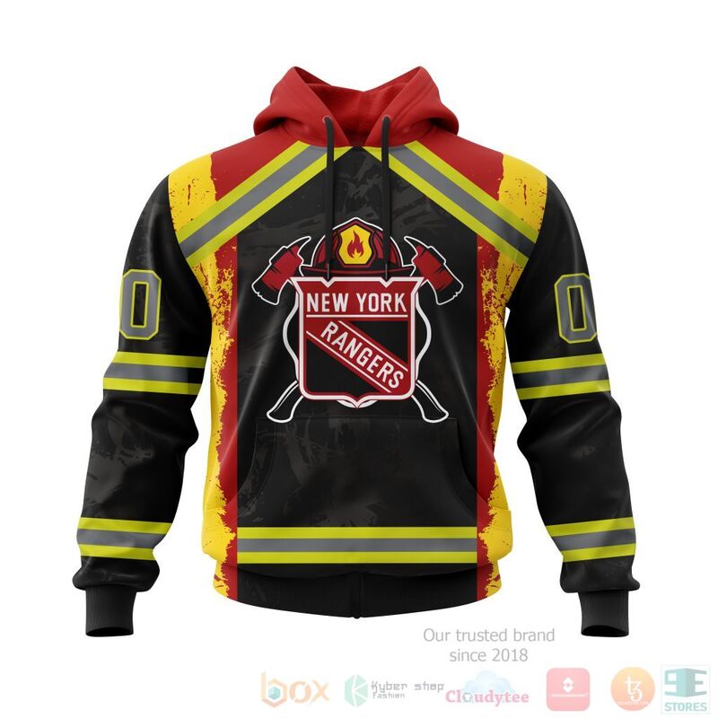 NHL New York Rangers Honnor Firefighter Black 3D Hoodie Shirt