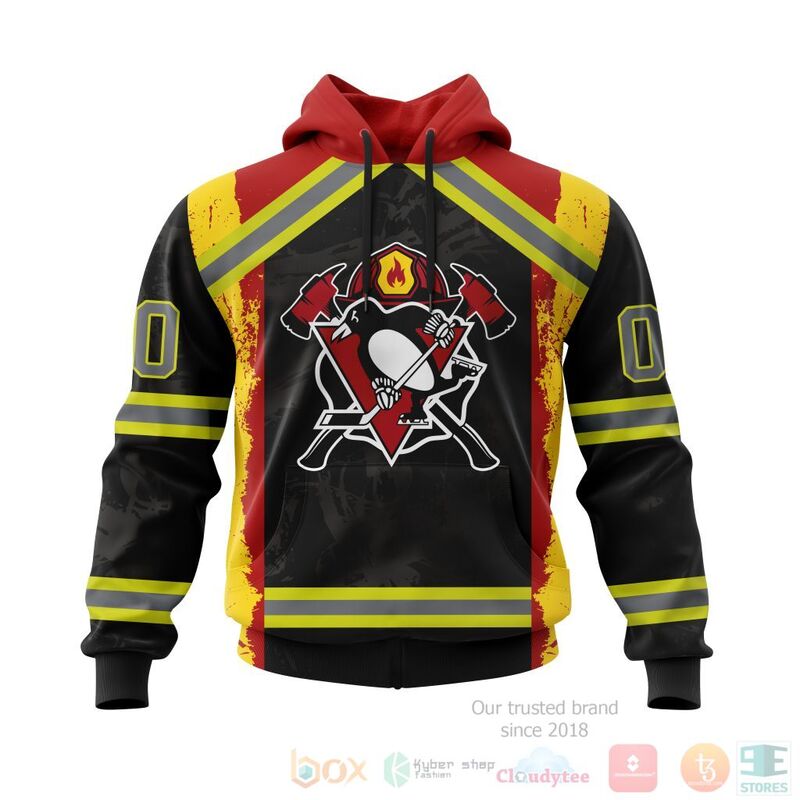 NHL Pittsburgh Penguins Honnor Firefighter Black 3D Hoodie Shirt