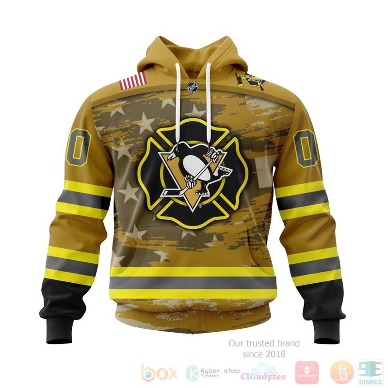 NHL Pittsburgh Penguins Honnor Firefighter Yellow 3D Hoodie Shirt