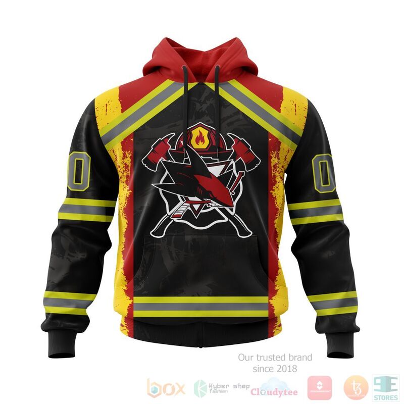 NHL San Jose Sharks Honnor Firefighter Black 3D Hoodie Shirt