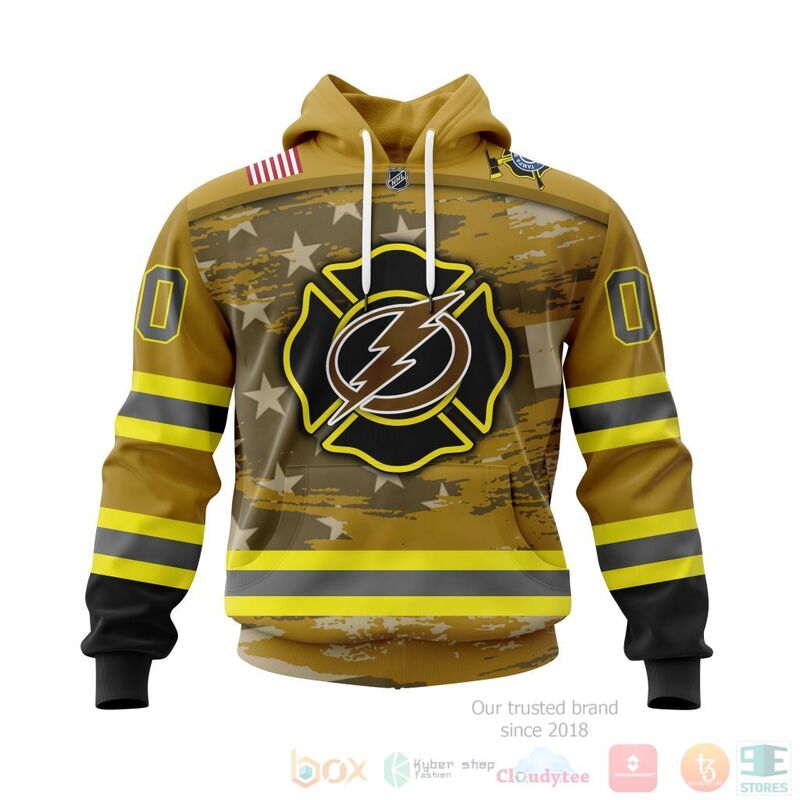 NHL Tampa Bay Lightning Honnor Firefighter Yellow 3D Hoodie Shirt