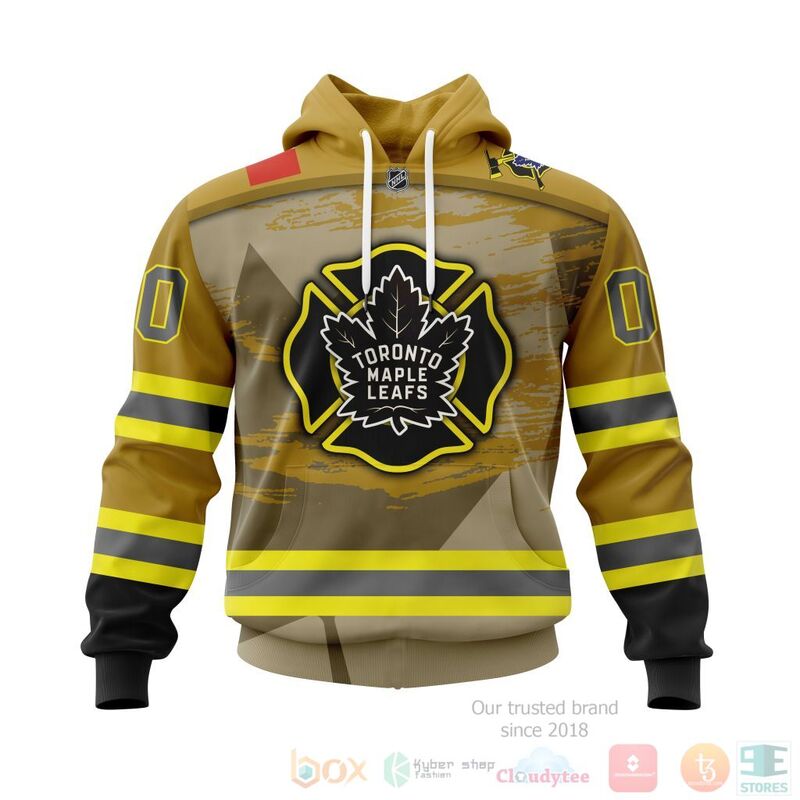 NHL Toronto Maple Leafs Honnor Firefighter Yellow 3D Hoodie Shirt