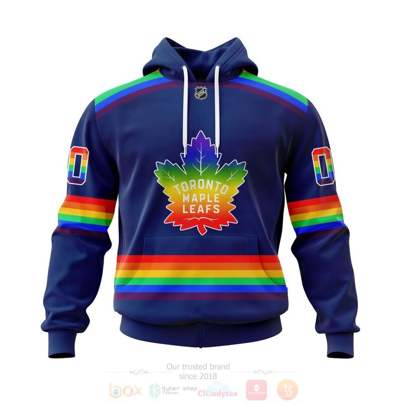NHL Toronto Maple Leafs LGBT Pride Blue Personalized Custom 3D Hoodie Shirt