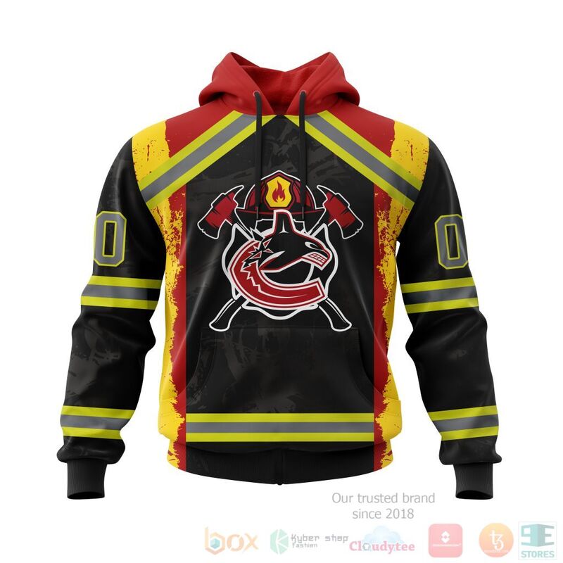 NHL Vancouver Canucks Honnor Firefighter Black 3D Hoodie Shirt