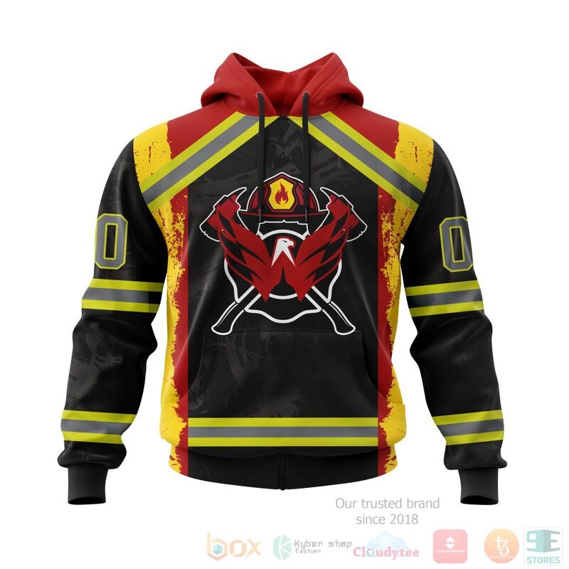 NHL Washington Capitals Honnor Firefighter Black 3D Hoodie Shirt