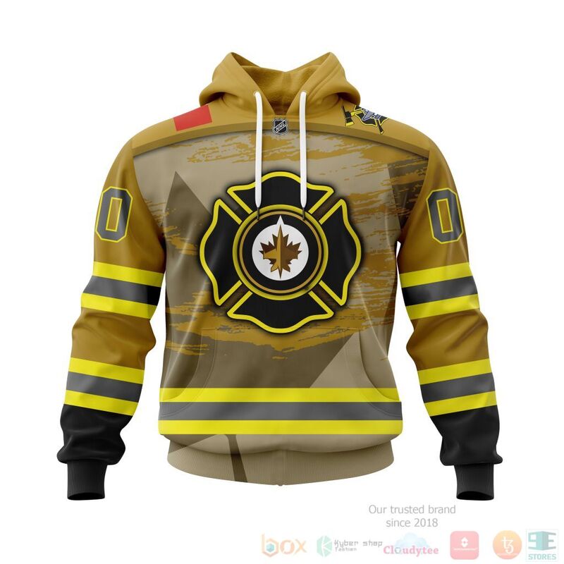 NHL Winnipeg Jets Honnor Firefighter Yellow 3D Hoodie Shirt