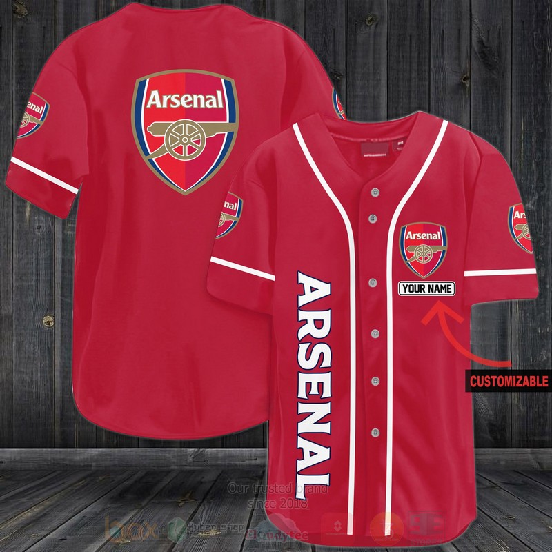 Arsenal Custom Name Baseball Jersey Shirt