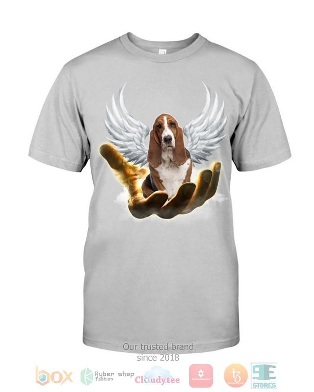 Basset Hound Golden Hand Heaven Wings 2D shirt hoodie