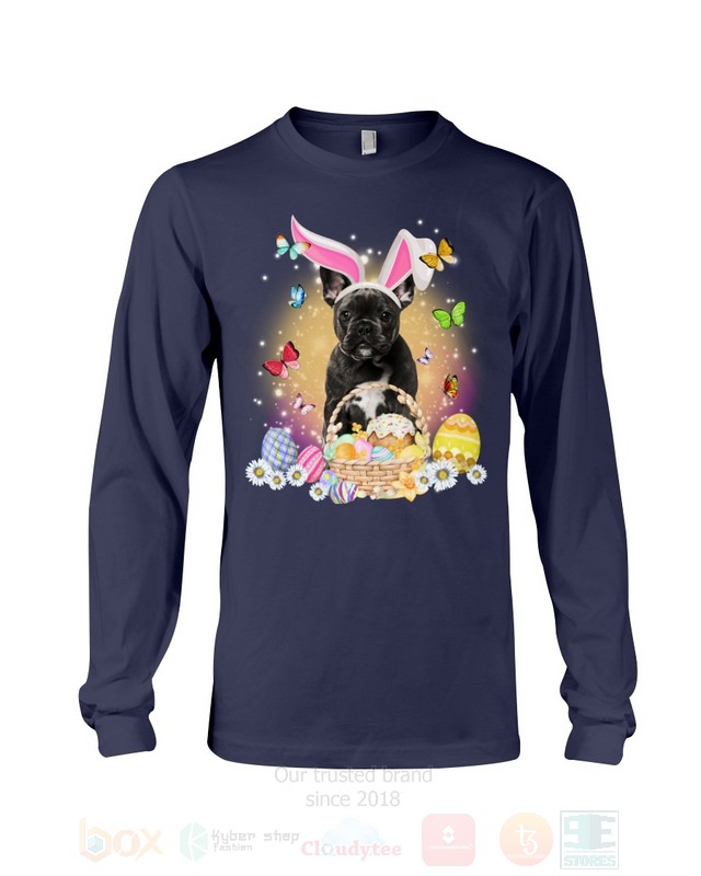 Black French Bulldog Baby Easter Bunny Butterfly 2D Hoodie Shirt 1