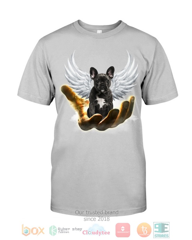 Black French Bulldog Golden Hand Heaven Wings 2D shirt hoodie