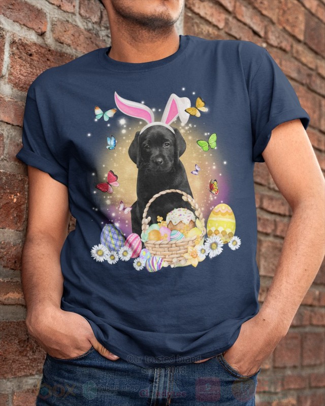 Black Labrador Baby Easter Bunny Butterfly 2D Hoodie Shirt 1
