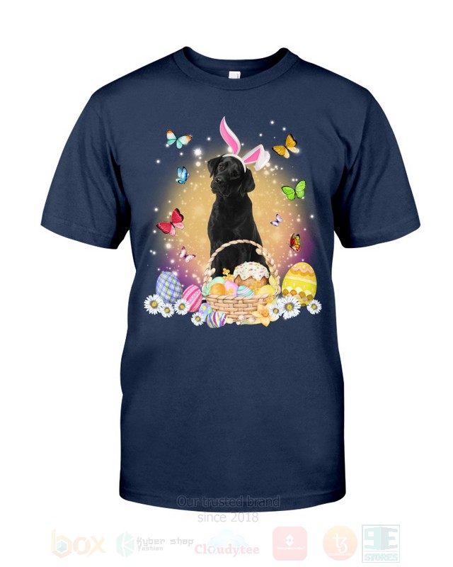 Black Labrador Easter Bunny Butterfly 2D Hoodie Shirt 1