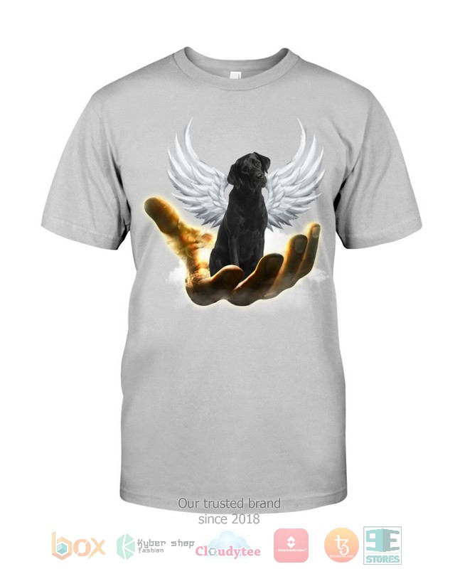 Black Labrador Golden Hand Heaven Wings 2D shirt hoodie