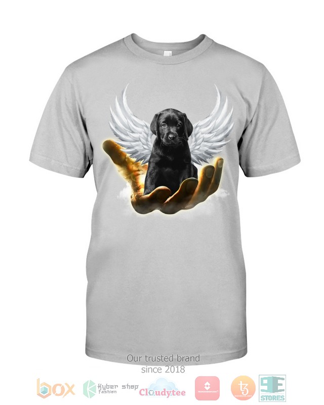 Black Labrador Puppy Golden Hand Heaven Wings 2D shirt hoodie