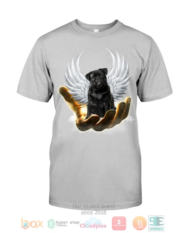 Black Pug Golden Hand Heaven Wings 2D shirt hoodie