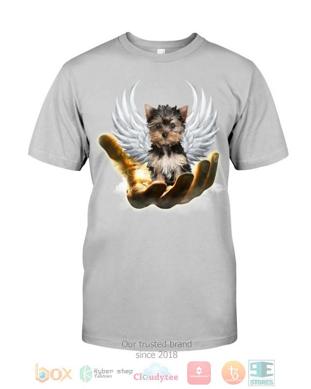 Black Yorkshire Terrier Golden Hand Heaven Wings 2D shirt hoodie