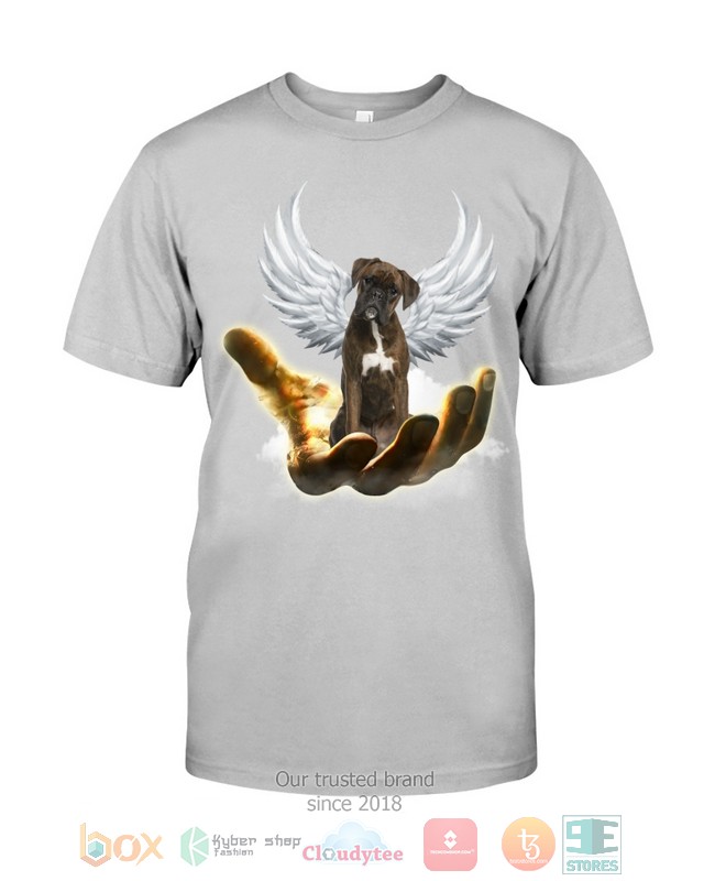 Brindle Boxer Golden Hand Heaven Wings 2D shirt hoodie