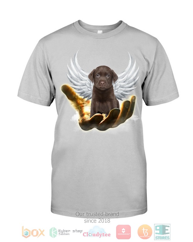 Chocolate Labrador Golden Hand Heaven Wings 2D shirt hoodie